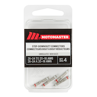 MotoMaster AWG Uninsulated Step Down Butt Connector, 4-pk Front_Flat