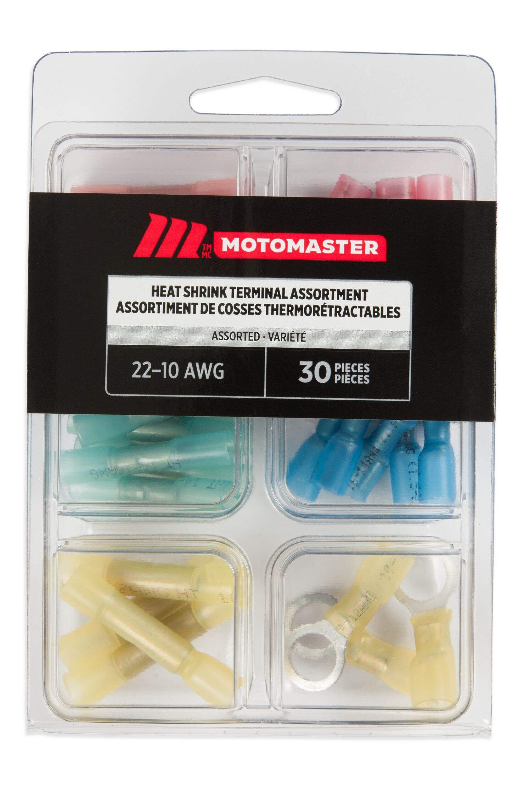 MotoMaster Assorted Heat Shrink Terminal Kit, 30-pc Front_Flat