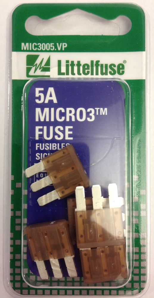 Fusible à lames Littelfuse MICRO3, AG, 32 V, 5 A, paq. 5 Canadian Tire