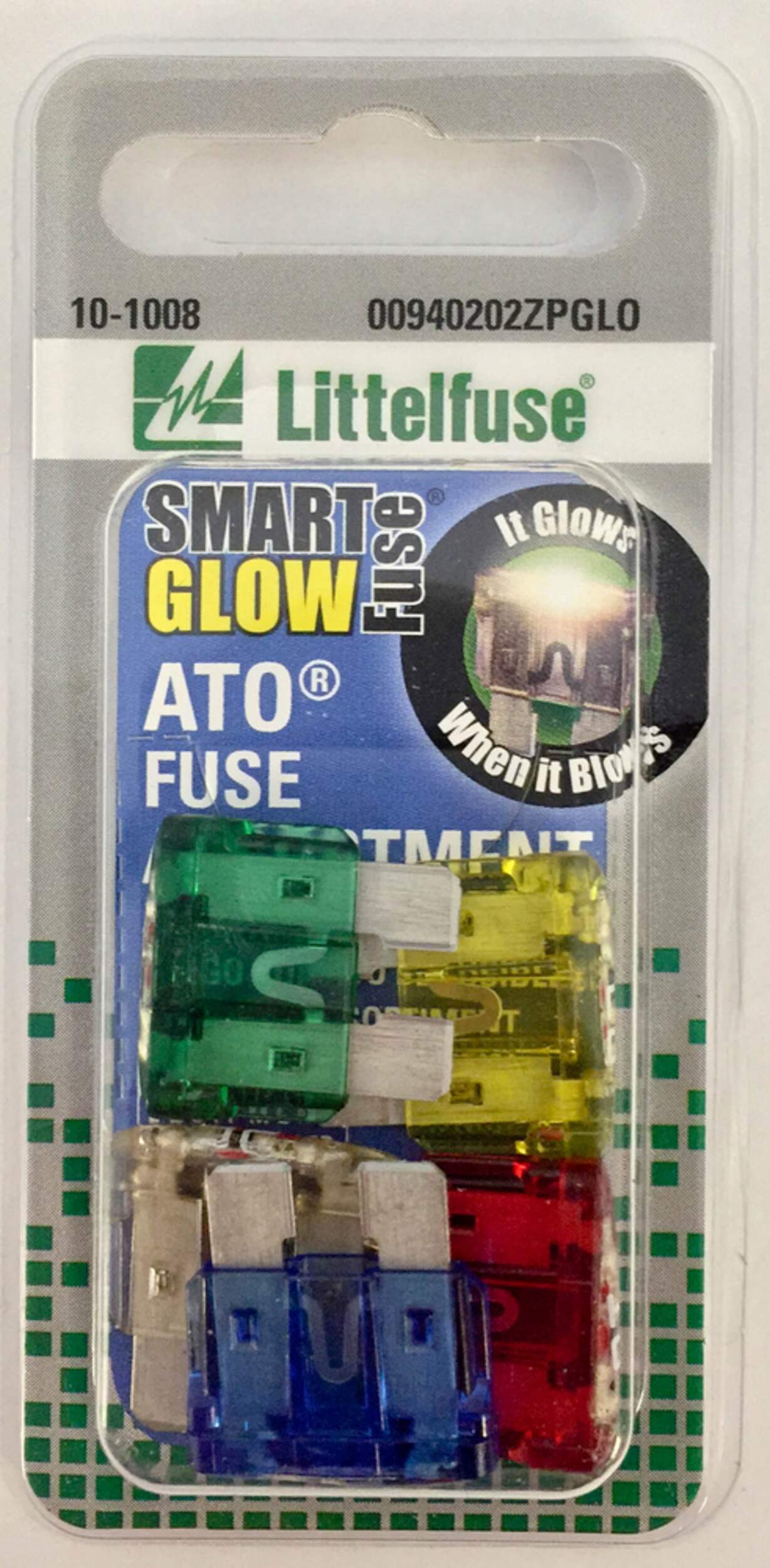 Littelfuse ATO Glow Fuse Assortment, 5-pk Front_Flat