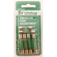 Littelfuse North American Glass Fuse Assortment, 6-pk
