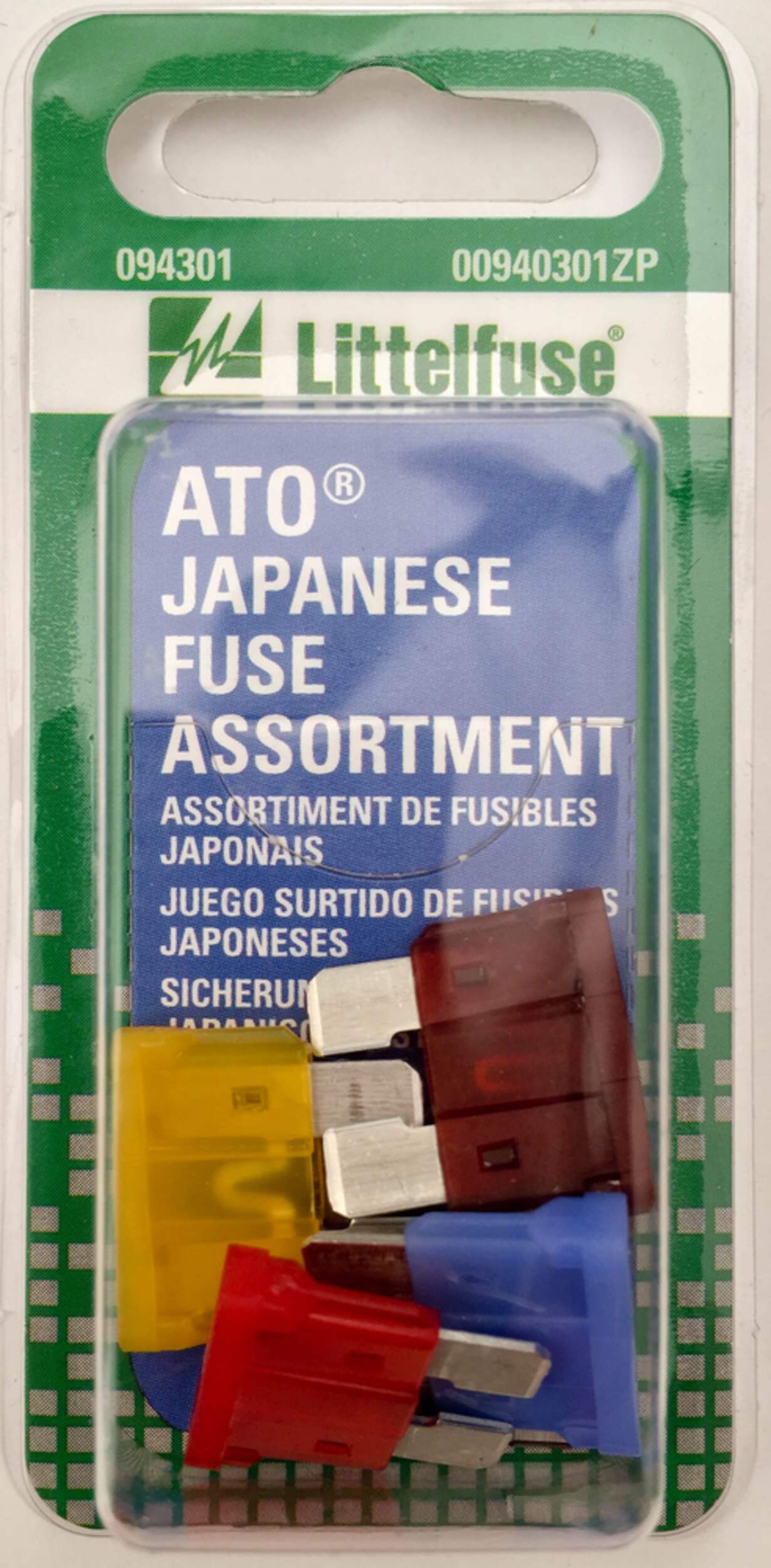 Fusibles Littelfuse, ATO, japonais, variés, paq. 5 Front_Flat