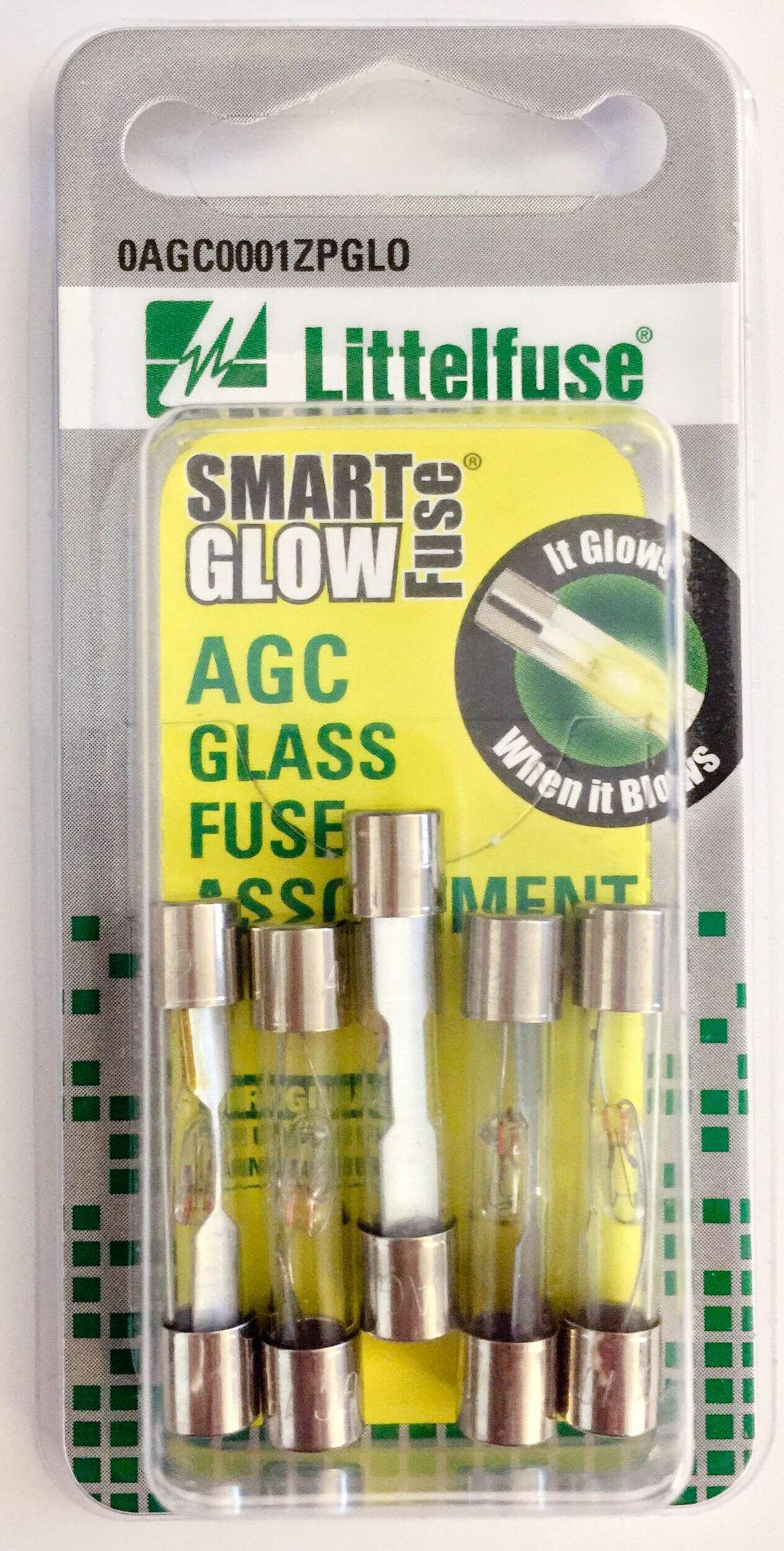 Littelfuse AGC Glass Fuse, Assorted, 5-pk Front_Flat