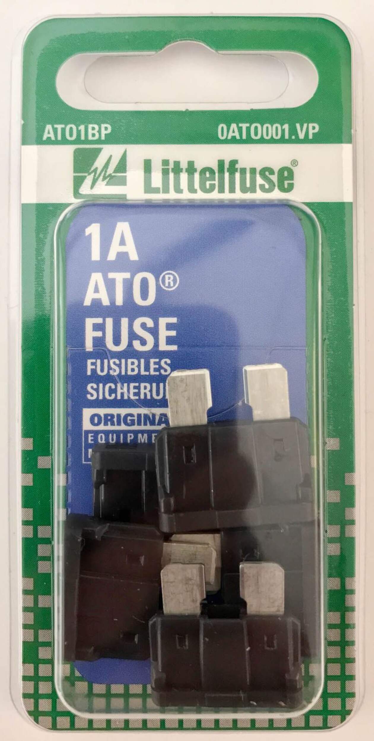 Fusibles Littelfuse, 1 A ATO, paq. 5 Front_Flat