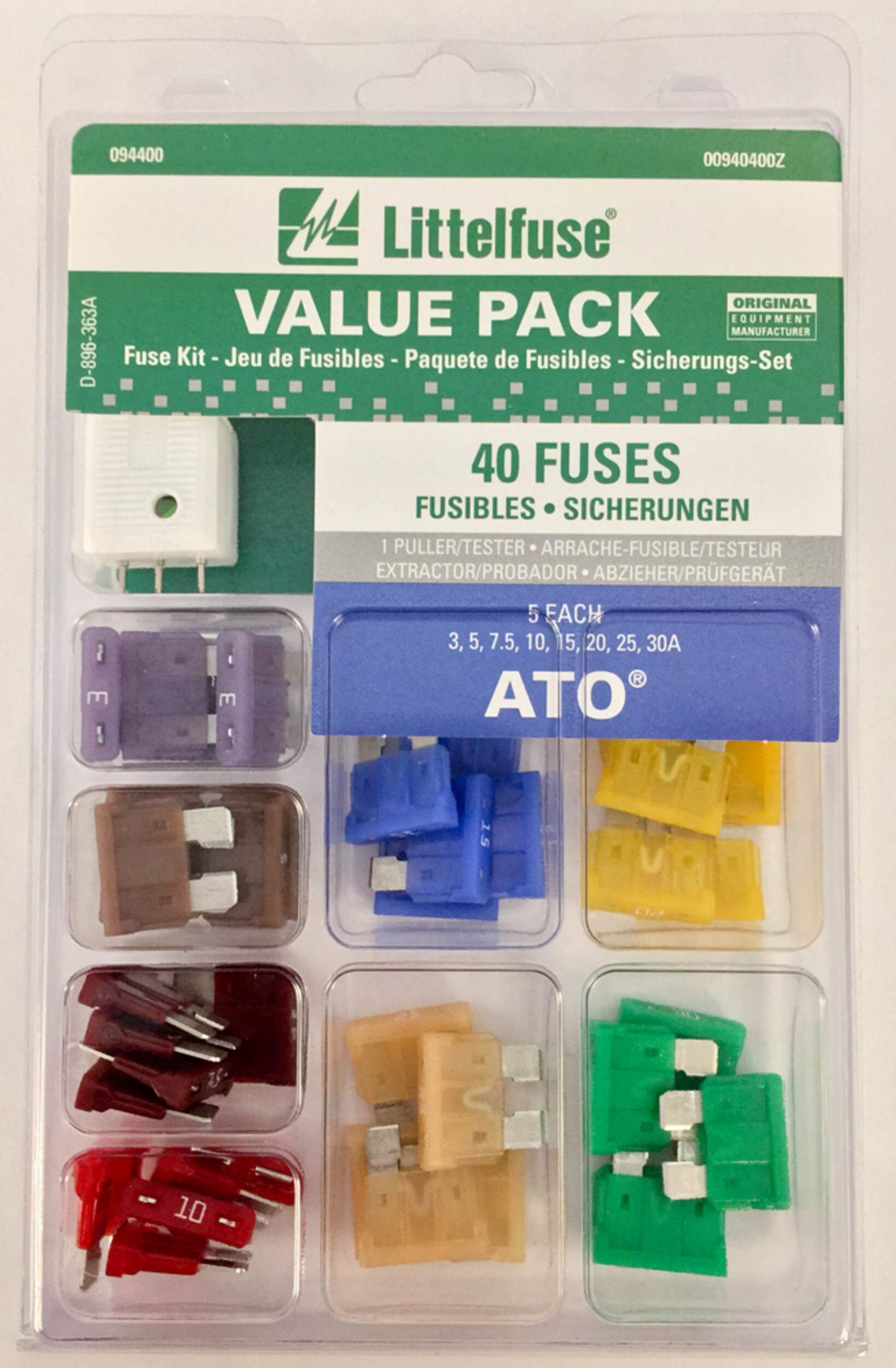 Littelfuse ATO Fuse Kit, 40-pc Front_Flat