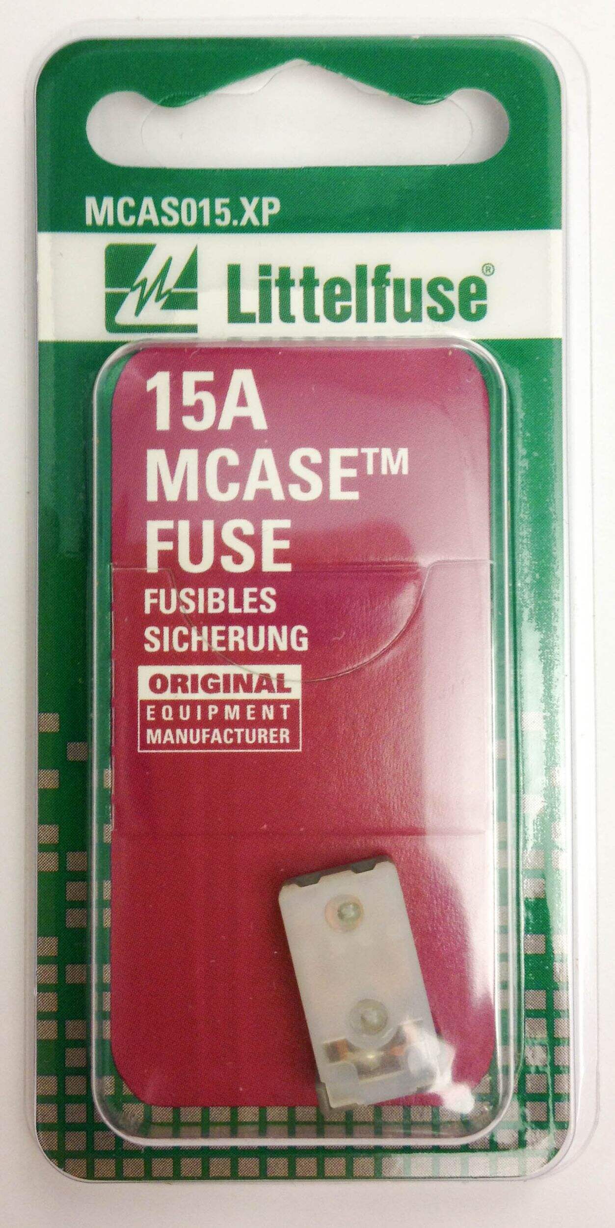 Fusible Littelfuse MCASE, 32 V c.c., 15 A Front_Flat