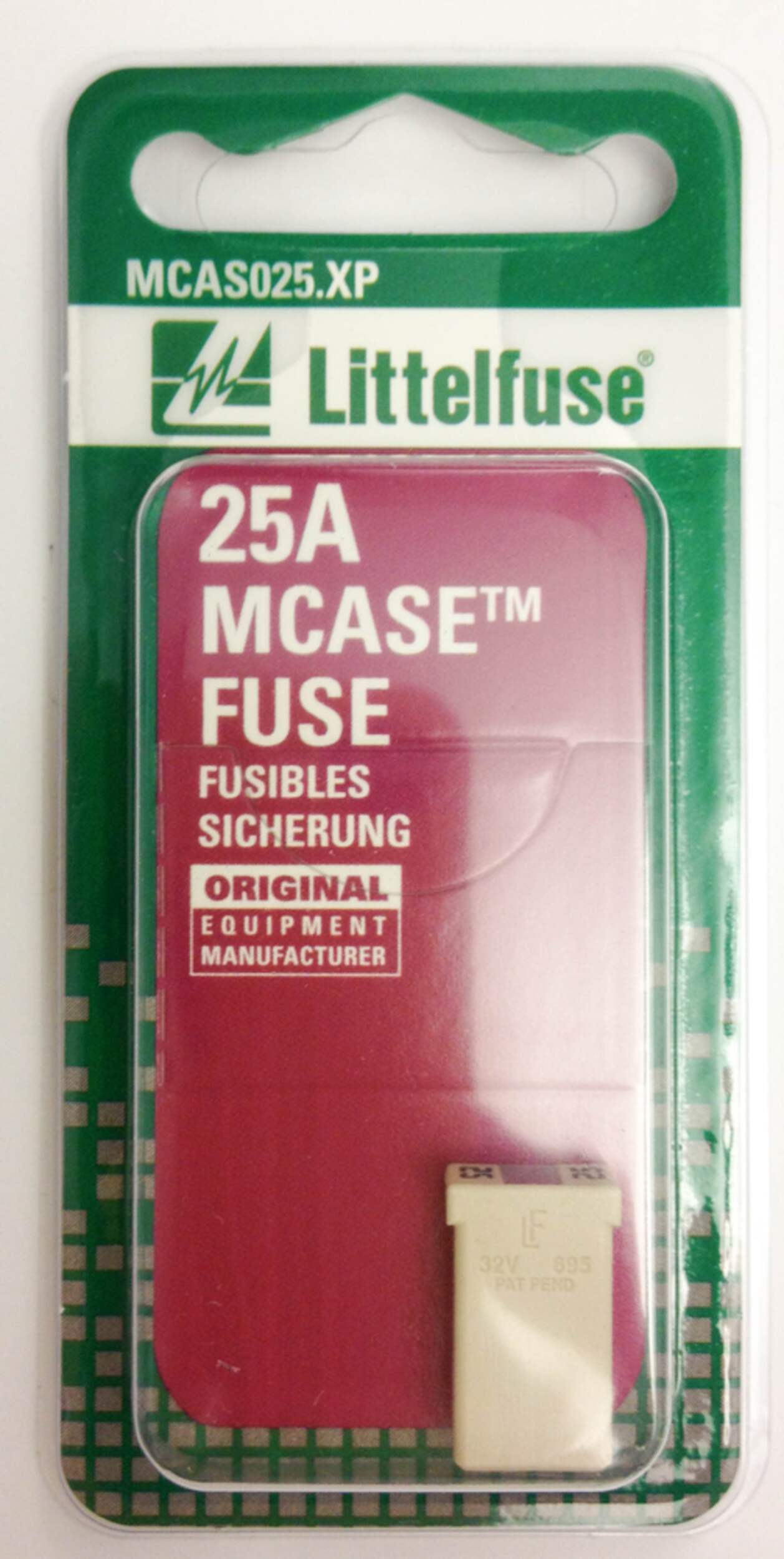Littelfuse MCASE 32VDC 25A Fuse Front_Flat
