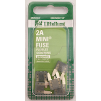 Littelfuse 2A Mini Fuse, 5-pk Front_Flat