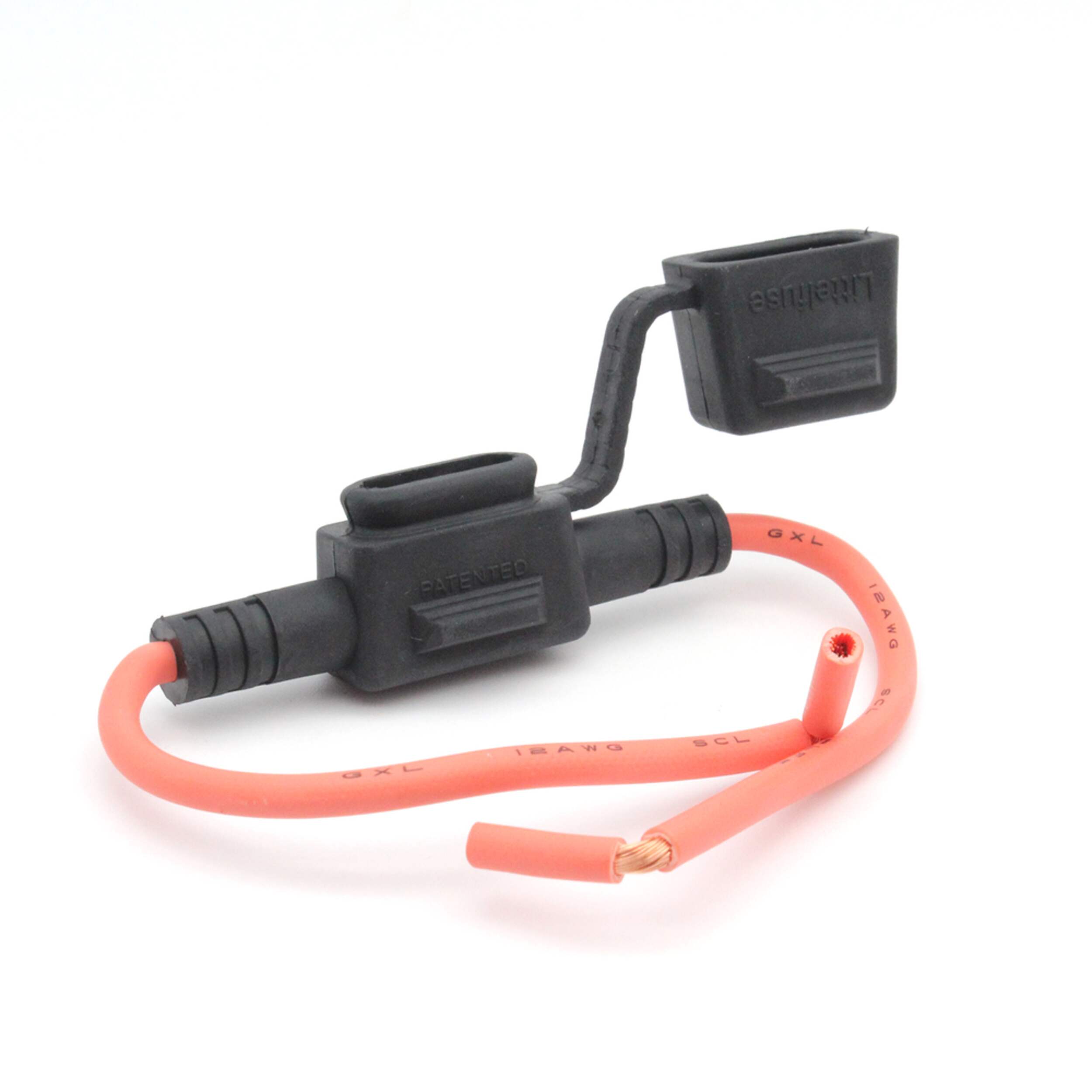 Littelfuse HD Mini In-Line Fuse Holder Front_Three_Fourths_Angled_Right