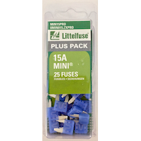 Littelfuse Mini Fuse, 25-pk Front_Flat