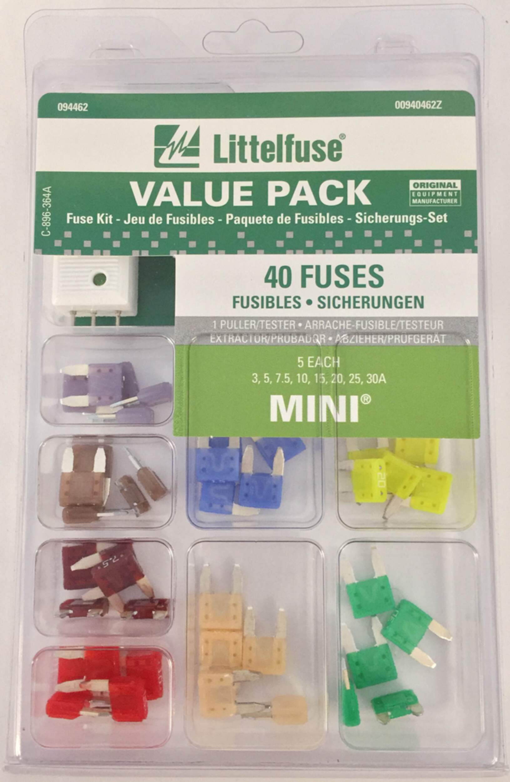 Littelfuse Mini Fuse Kit, 40-pc Front_Flat