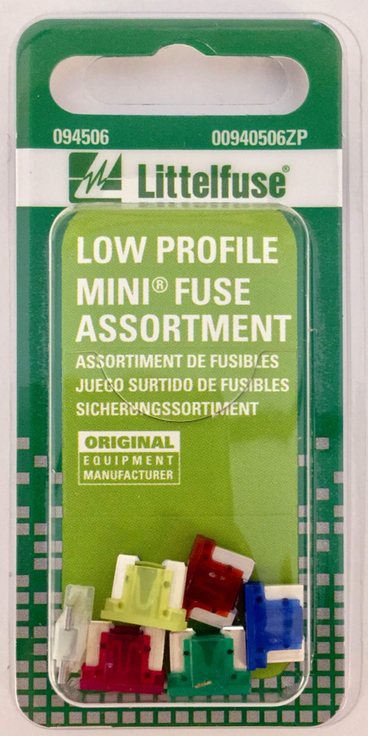 Fusibles Littelfuse, MINI, profil bas, variés, paq. 6 Front_Flat