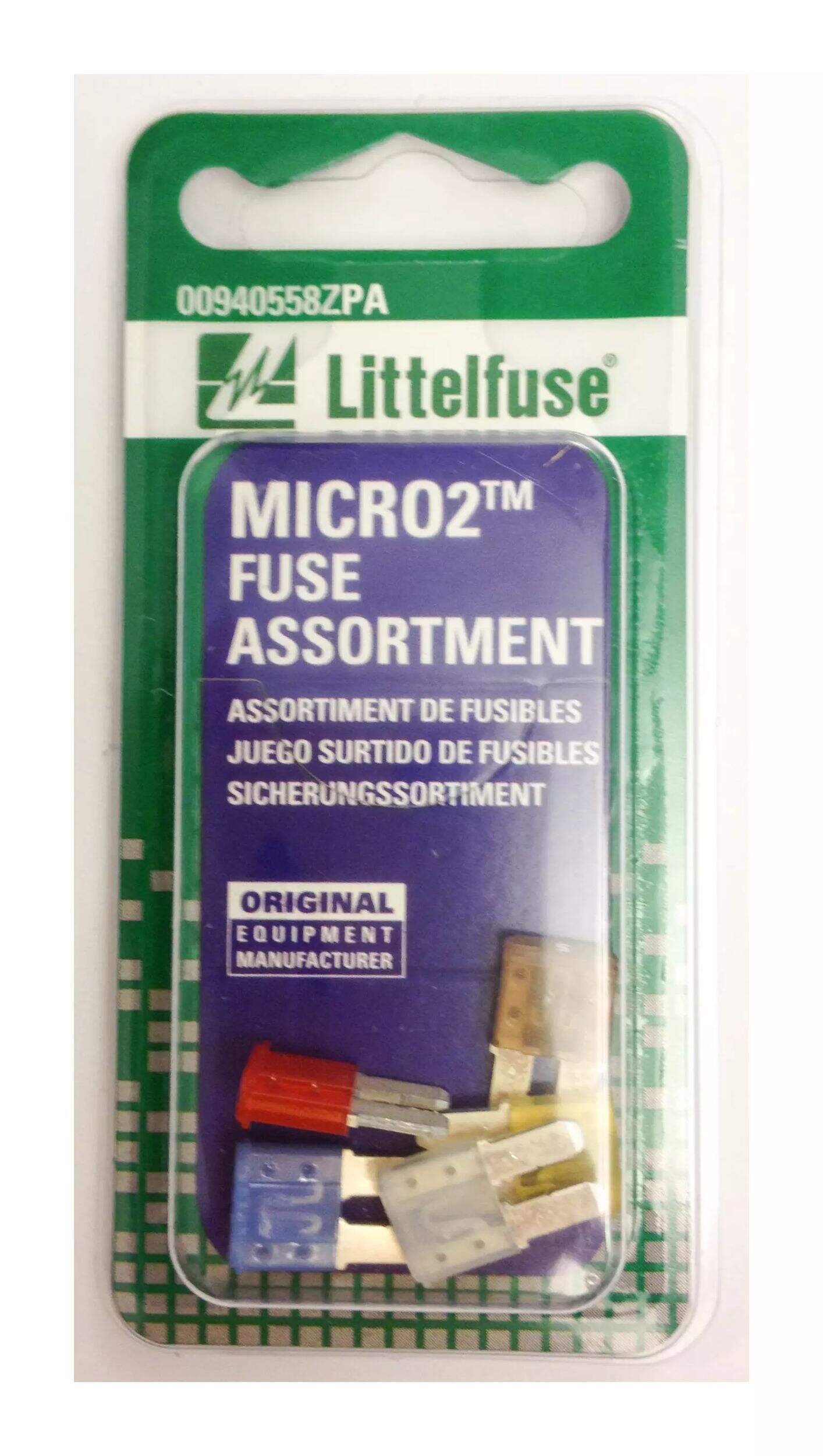 Littelfuse MICRO2 32V Blade Fuse, 5-pk Front_Flat