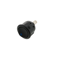 Blue Round Rocker Switch Front_Three_Fourths_Angled_Left