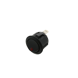 Red Round Rocker Switch Front_Three_Fourths_Angled_Left
