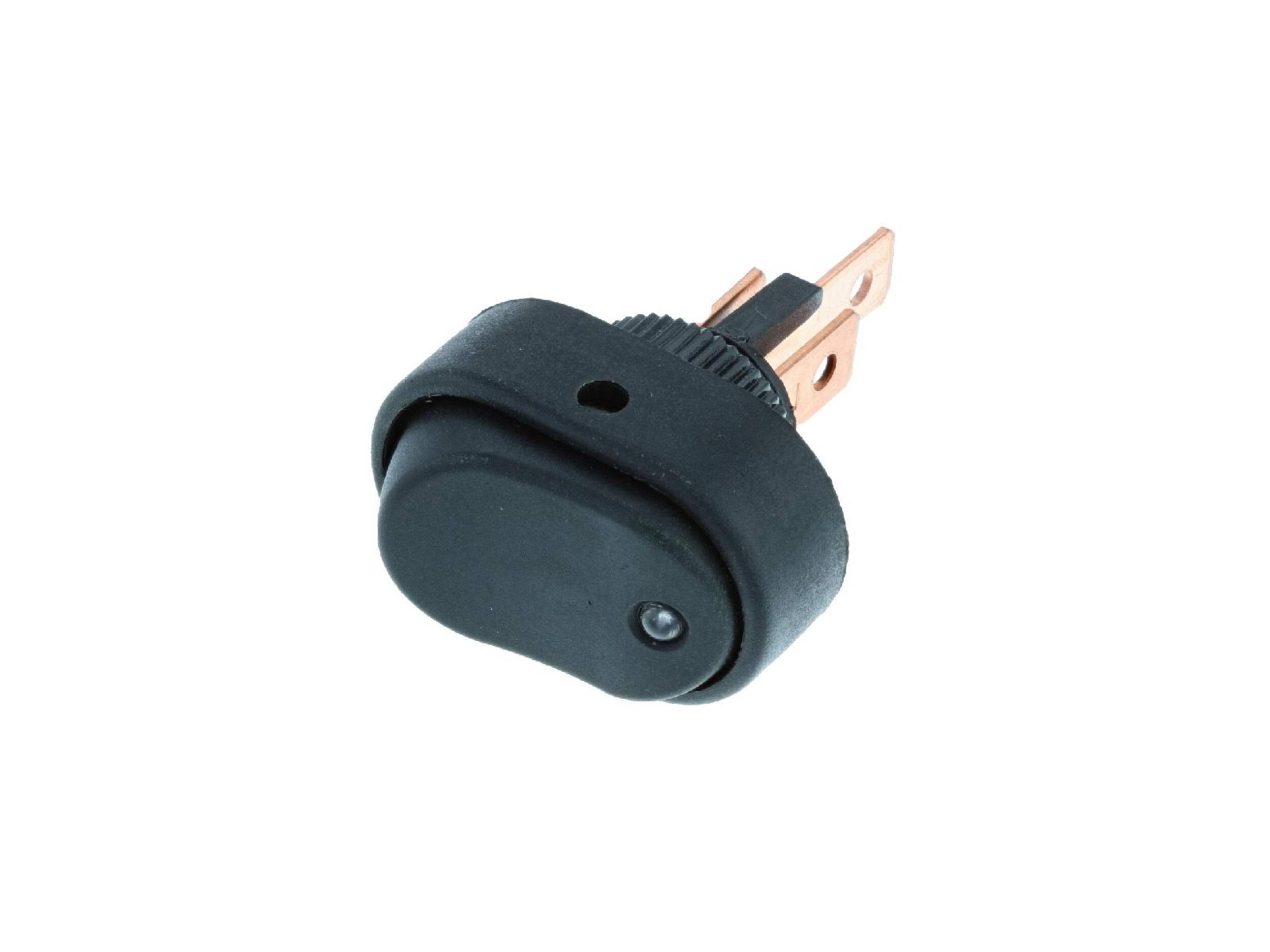 Blue LED Rocker Switch Front_Three_Fourths_Angled_Left