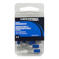 MotoMaster 16-14 AWG Automotive Female Quick Disconnect, .250-in, 6-pk