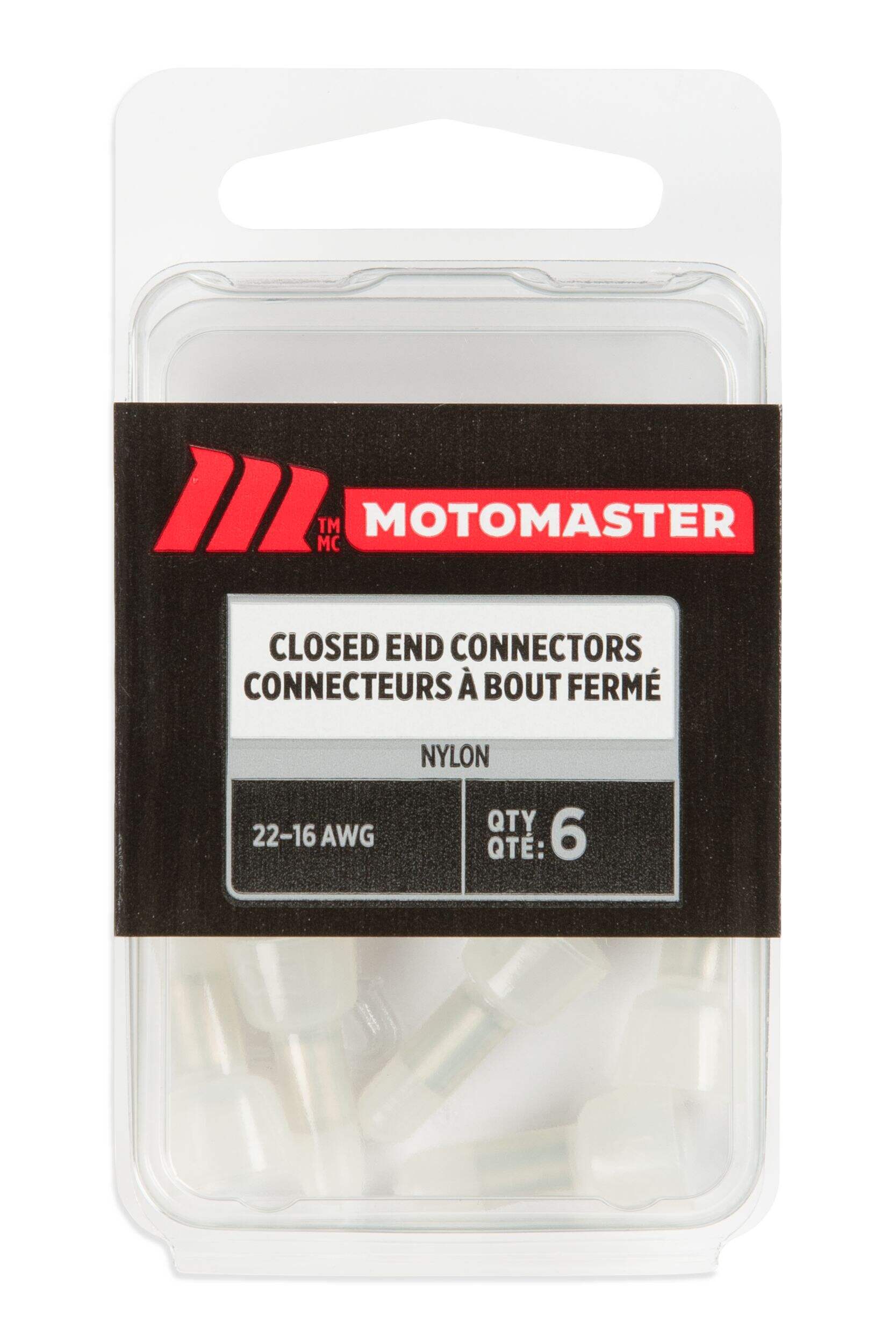 MotoMaster 22-14 AWG Automotive Closed End Connector, 6-pk Front_Flat