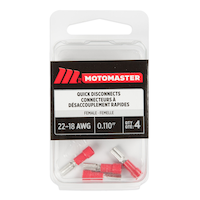 MotoMaster 22-18 AWG Automotive Female Quick Disconnect, .110-in, 4-pk Front_Flat