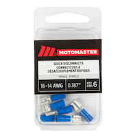 MotoMaster 16-14 AWG Automotive Female Quick Disconnect, .187-in, 6-pk Front_Flat