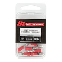 MotoMaster 22-18 AWG Automotive Male Bullet Connector, .157-in, 6-pk Front_Flat