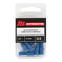 MotoMaster 16-14 AWG Fully Insulated Female Bullet, .157-in, 6-pk Front_Flat