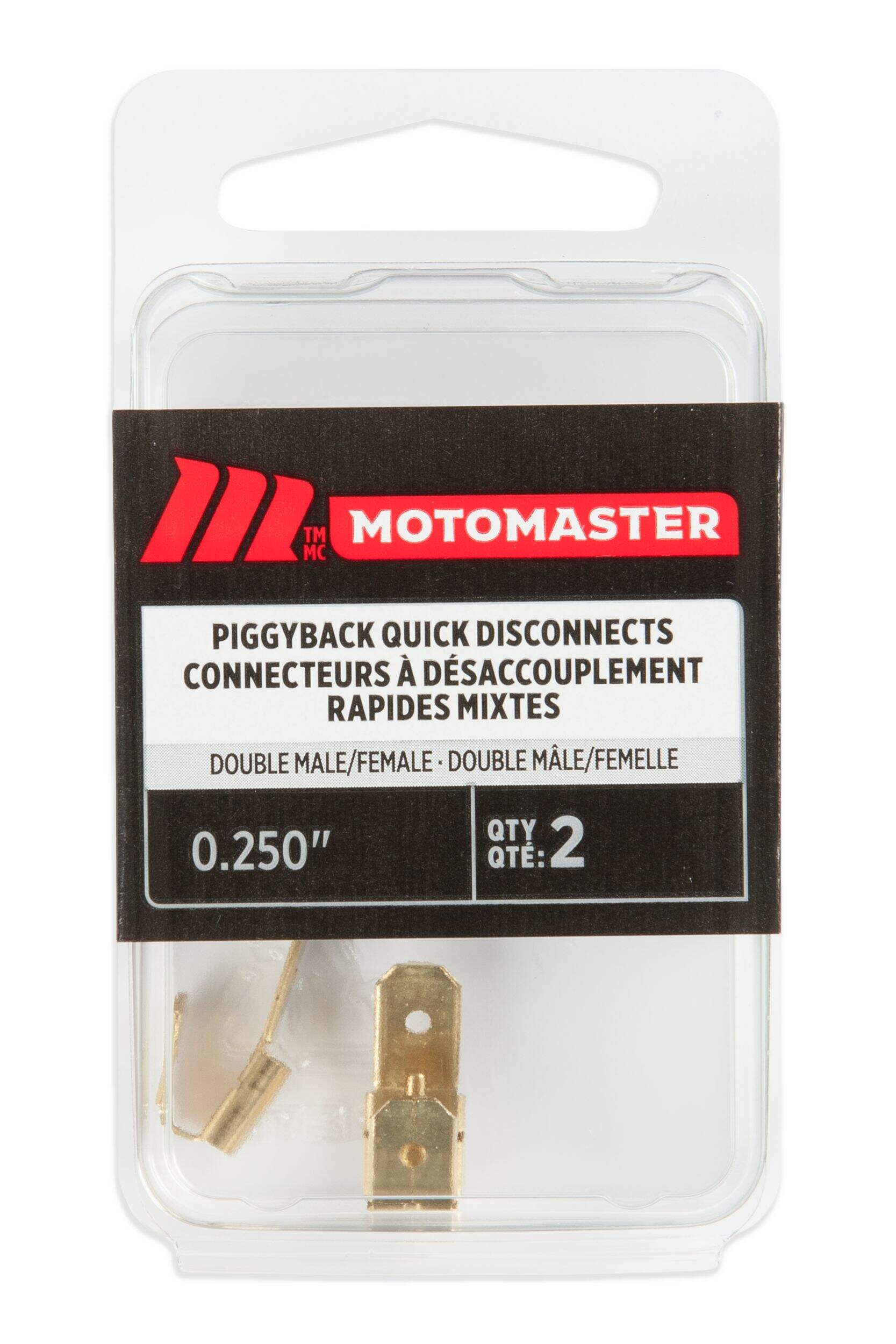 MotoMaster Double Male/Female Disconnect Terminal, 2-pk Front_Flat