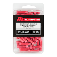 MotoMaster 22-18 AWG Automotive Butt Connector, Bulk Pack, 50-pk