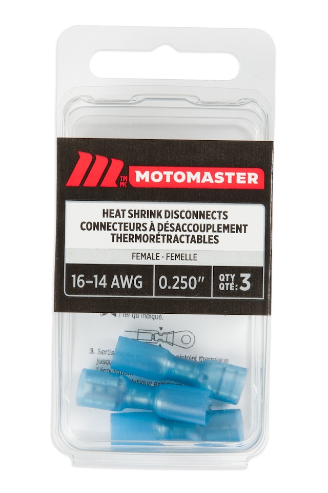 MotoMaster Heat Shrinkable Female Disconnect, 3pk Canadian Tire