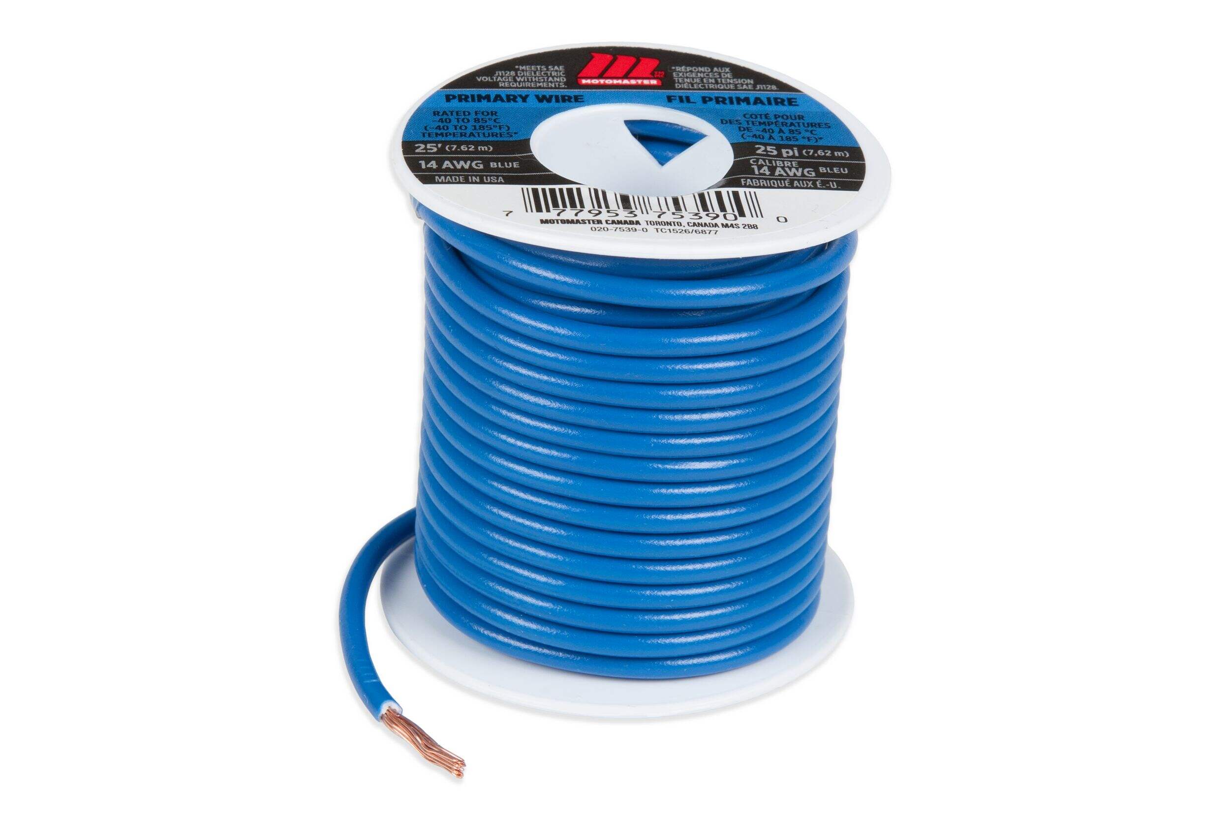 MotoMaster 14 AWG Wire, Blue, 25-ft Front_Elevated