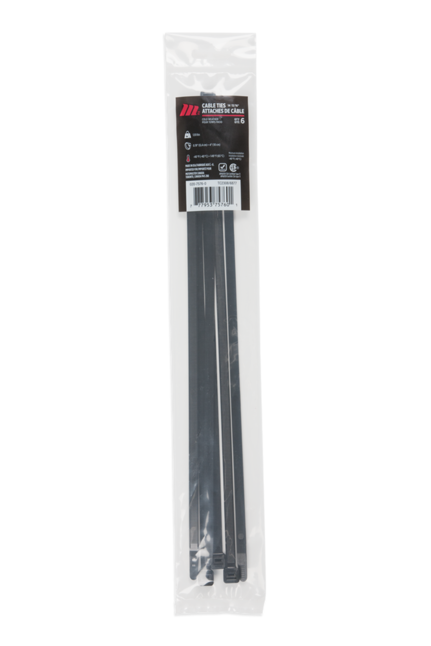 15in Cold Weather 120 lb Cable Tie Canadian Tire