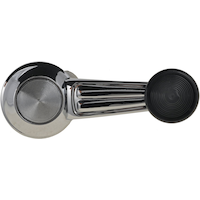 Dorman HELP! Window Handle, GM, Chrome/Black Front_Flat