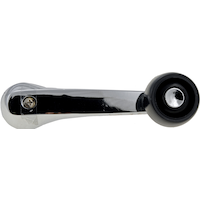 Dorman HELP! Window Handle, Chrysler, Chrome/Black Front_Flat