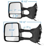 Rétroviseur de remorquage extensible K-Source 2004-2011 NISSAN, côté conducteur