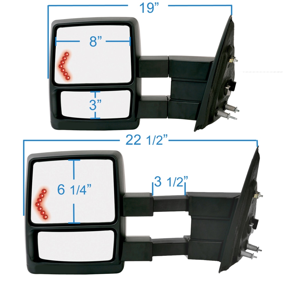 KSource 20042011 FORD Towing Mirror with Turn Signal, Pair Canadian