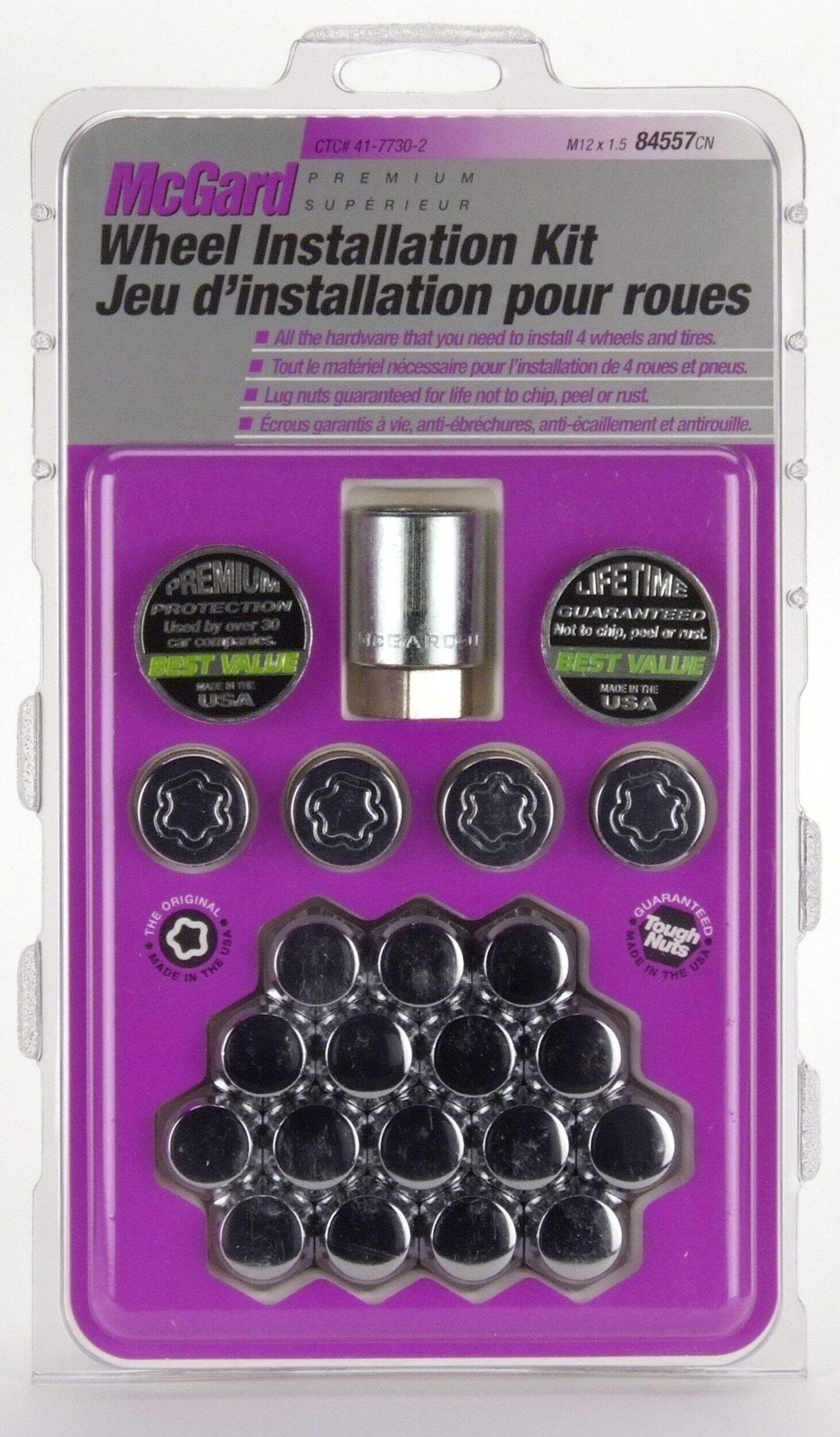 McGard 84557 Cone Seat Locking Install Kit Front_Flat