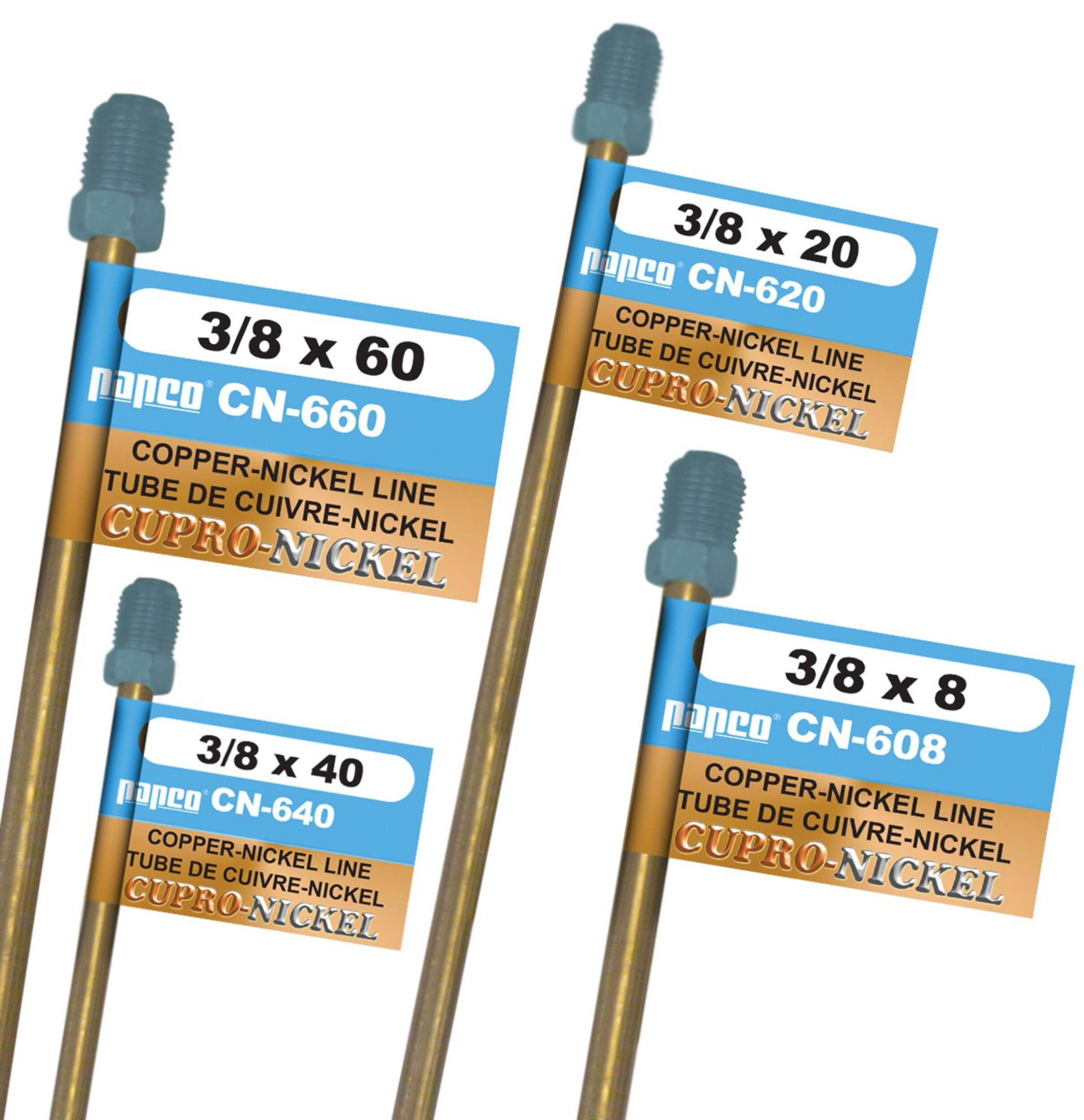 Conduite de frein en cuivre et nickel H. Paulin CN660, standard, 60 x 3/8 po Composite_or_Mixed