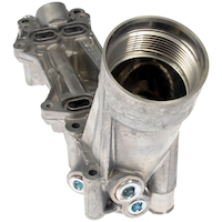 Dorman OE FIX Upgraded Aluminum Engine Oil Filter Housing with Oil Cooler Front_Angled_Right