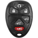 Hy-Ko 6-Button Programmable Remote Fob, GM Front_Flat