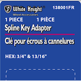 White Knight 138001FR Key Adapter, Black