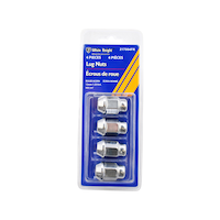 White Knight 217064FR Bulge Acorn Lug Nuts, Chrome, 4-pk