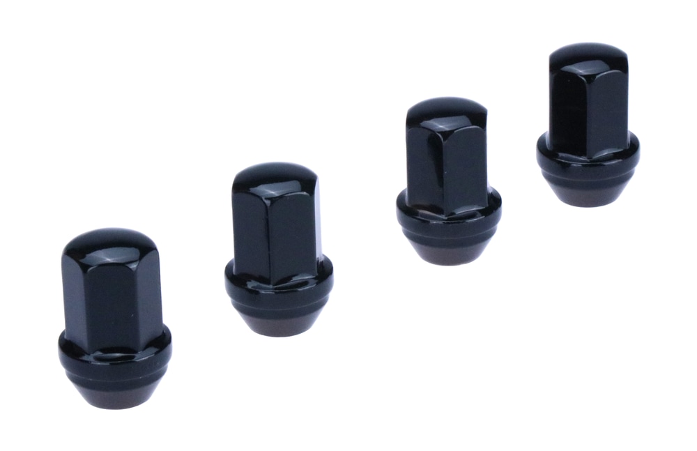 White Knight 14mmx1.5 Black Duplex Bulge Acorn Long Lug Nut Canadian Tire