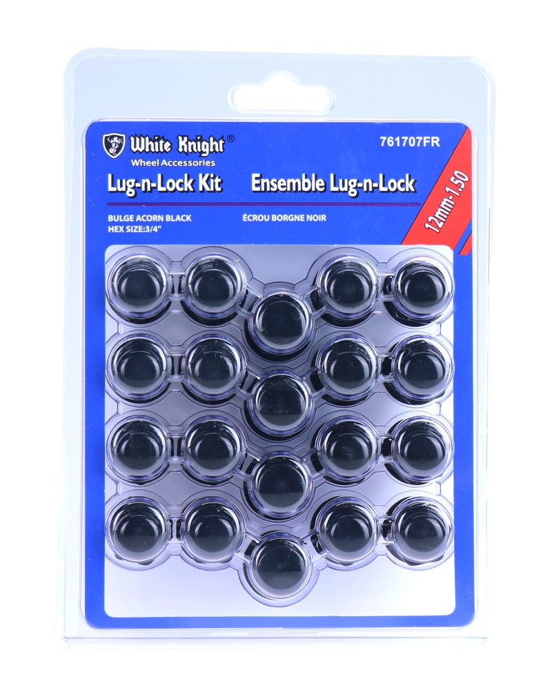 White Knight 12mmx1.5 Black Lug and Lock Kit Canadian Tire
