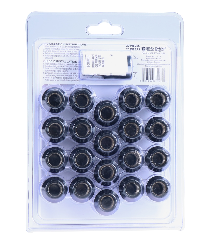 White Knight 12mmx1.5 Black Lug and Lock Kit Canadian Tire