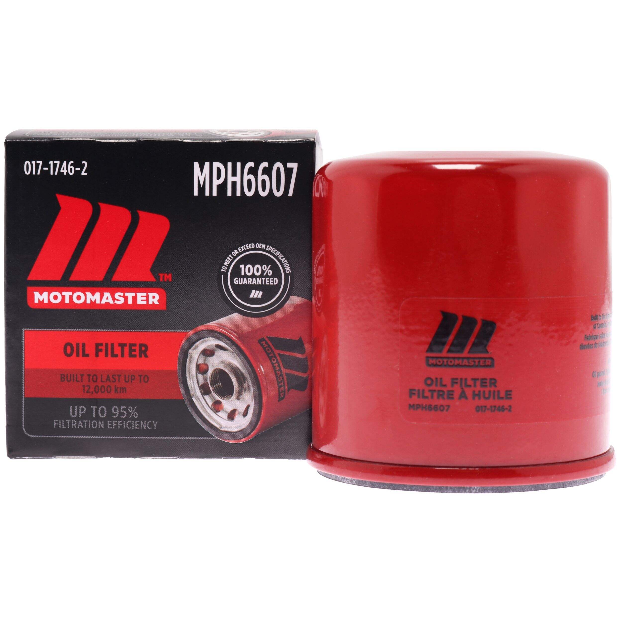 MotoMaster MPH6607 Oil Filter Front_Elevated