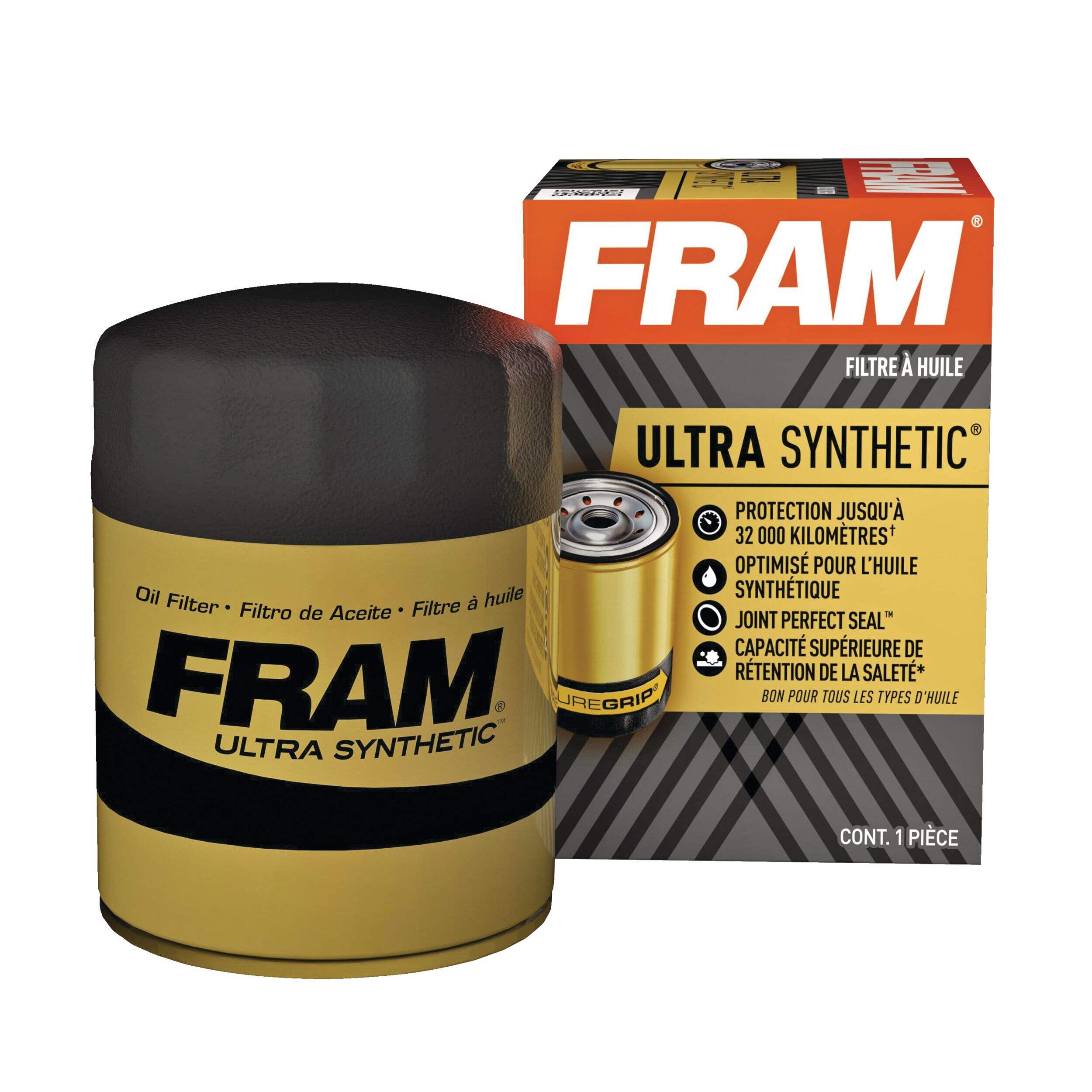 Filtre à huile synthétique FRAM XG3387A Ultra Front_Elevated