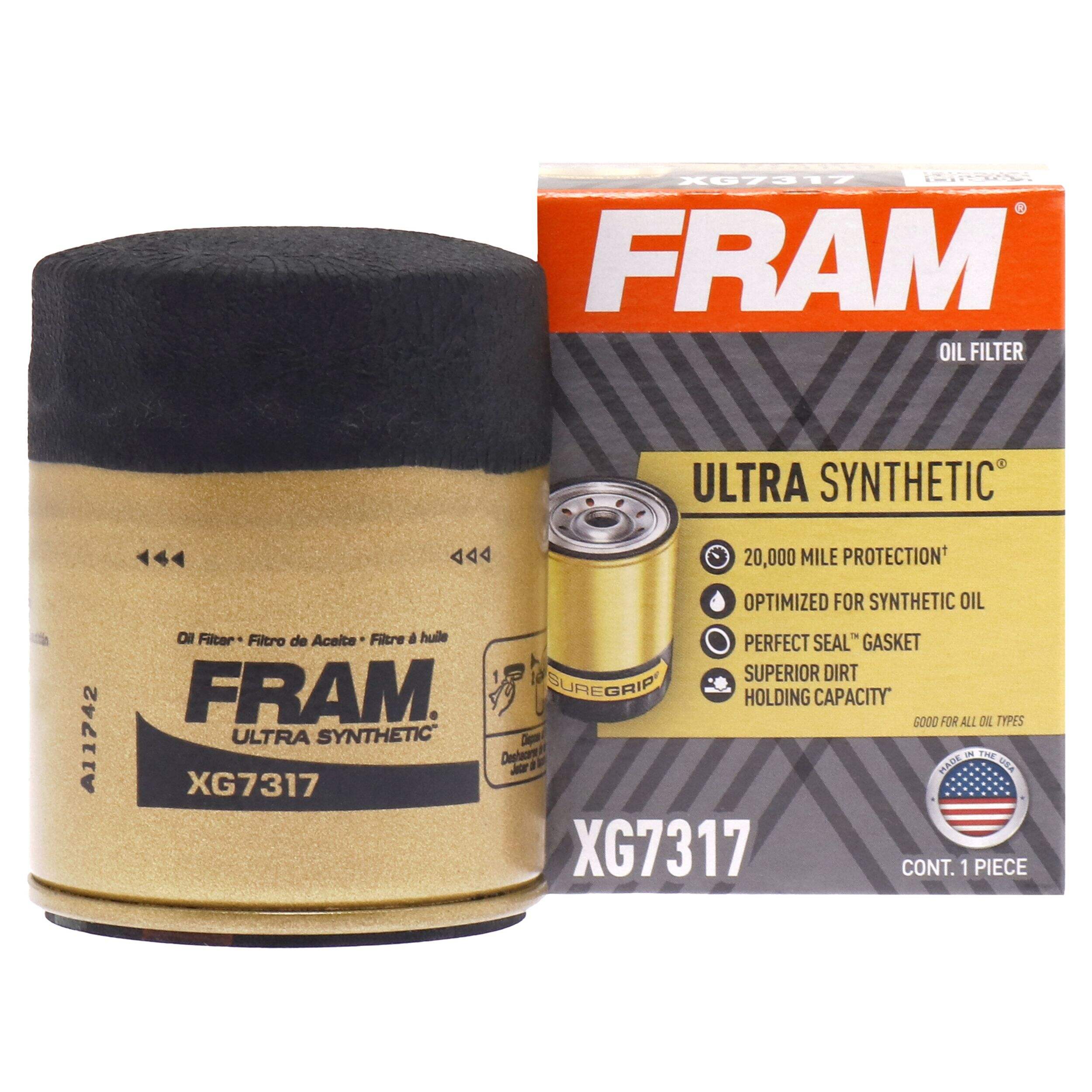 FRAM XG7317 Ultra Synthetic Oil Filter Front_Elevated