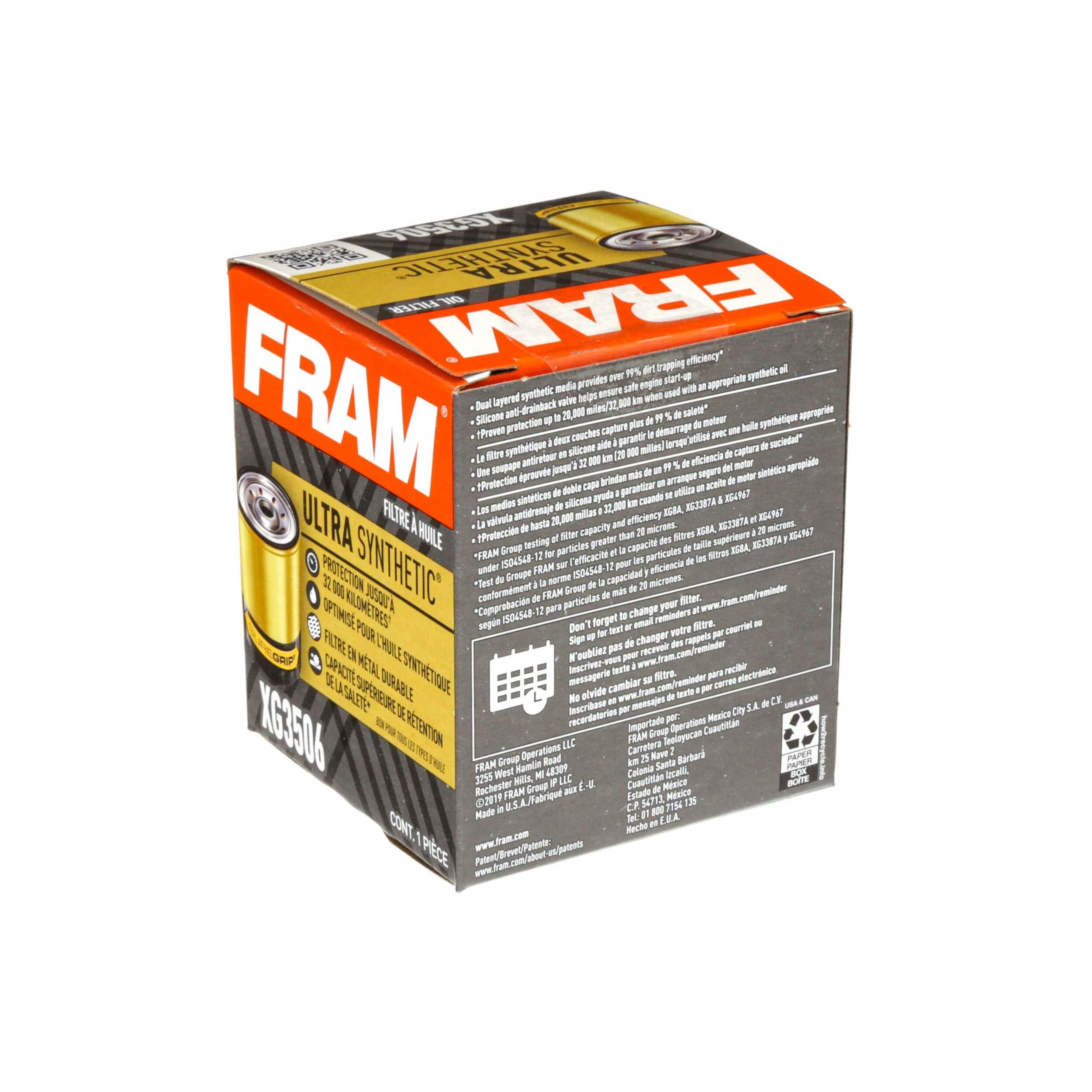 FRAM XG3506 Ultra Synthetic Oil Filter Canadian Tire