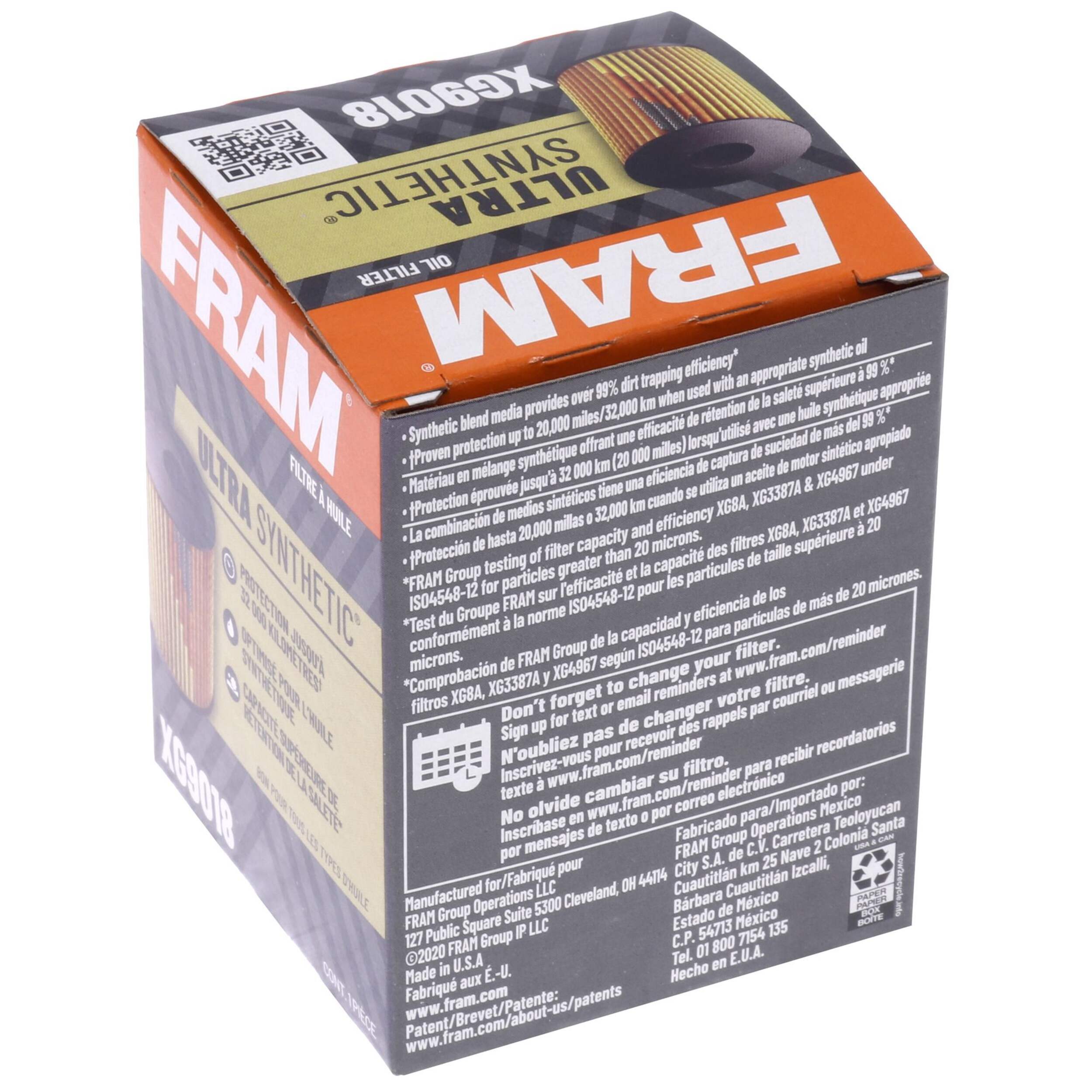 FRAM XG9018 Ultra Synthetic Oil Filter Canadian Tire