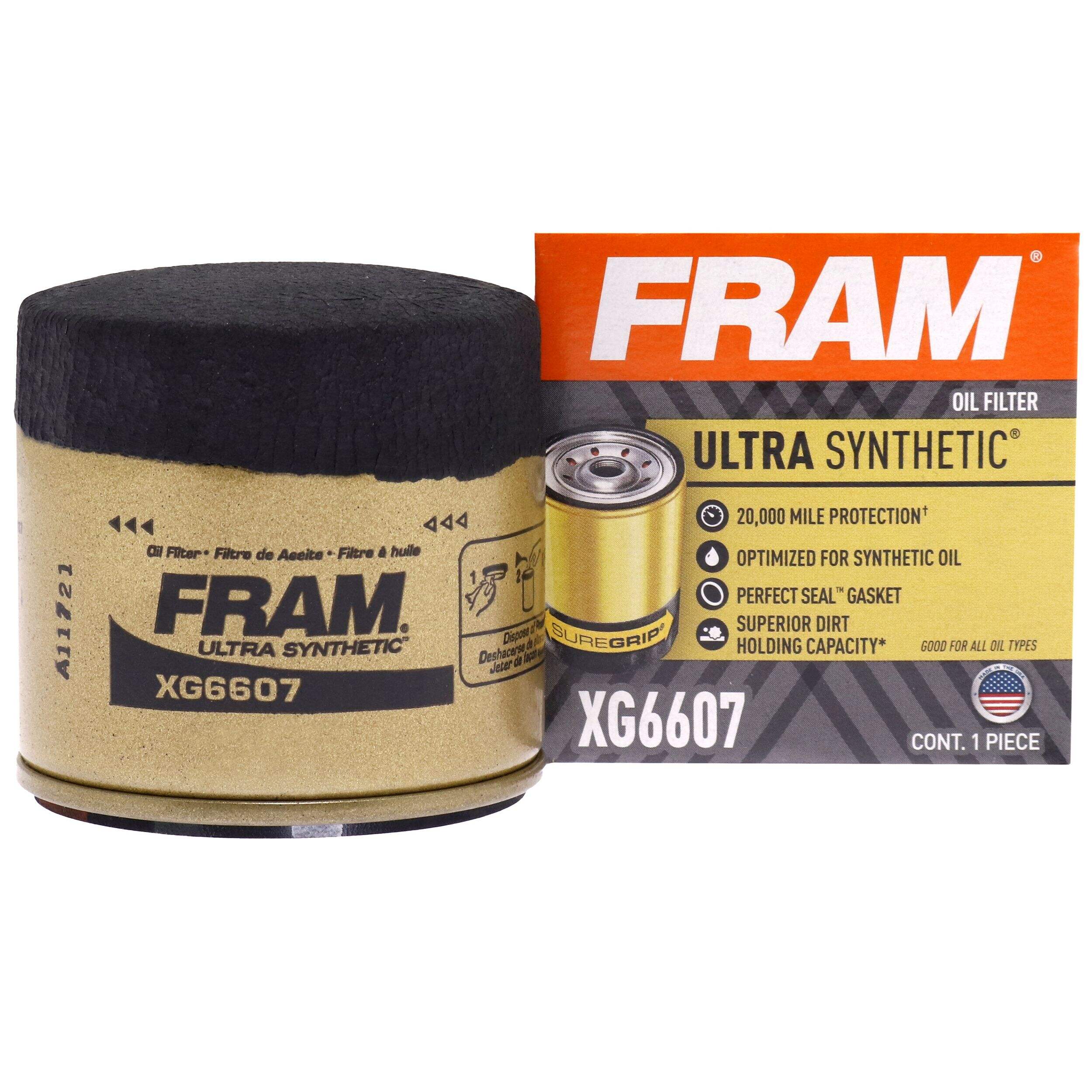 FRAM XG6607 Ultra Synthetic Oil Filter Front_Elevated